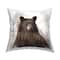 Stupell Industries Woodland Brown Bear Portrait Abstract Pine Tree Forest Throw Pillow 18" x 18"